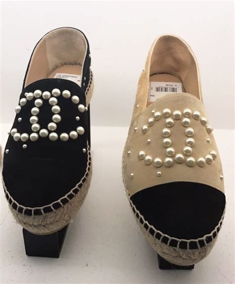 chanel pearl espadrilles